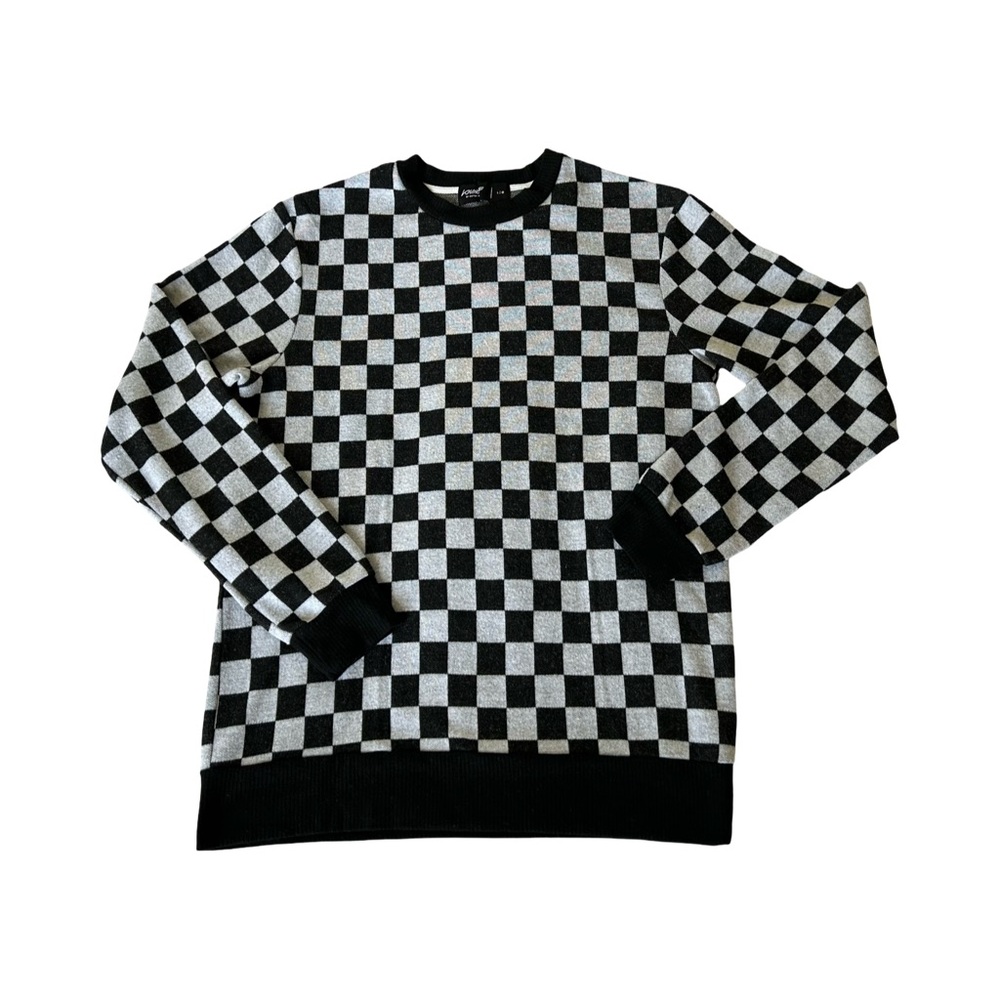 Cotton On Black and White Checkered Sweater